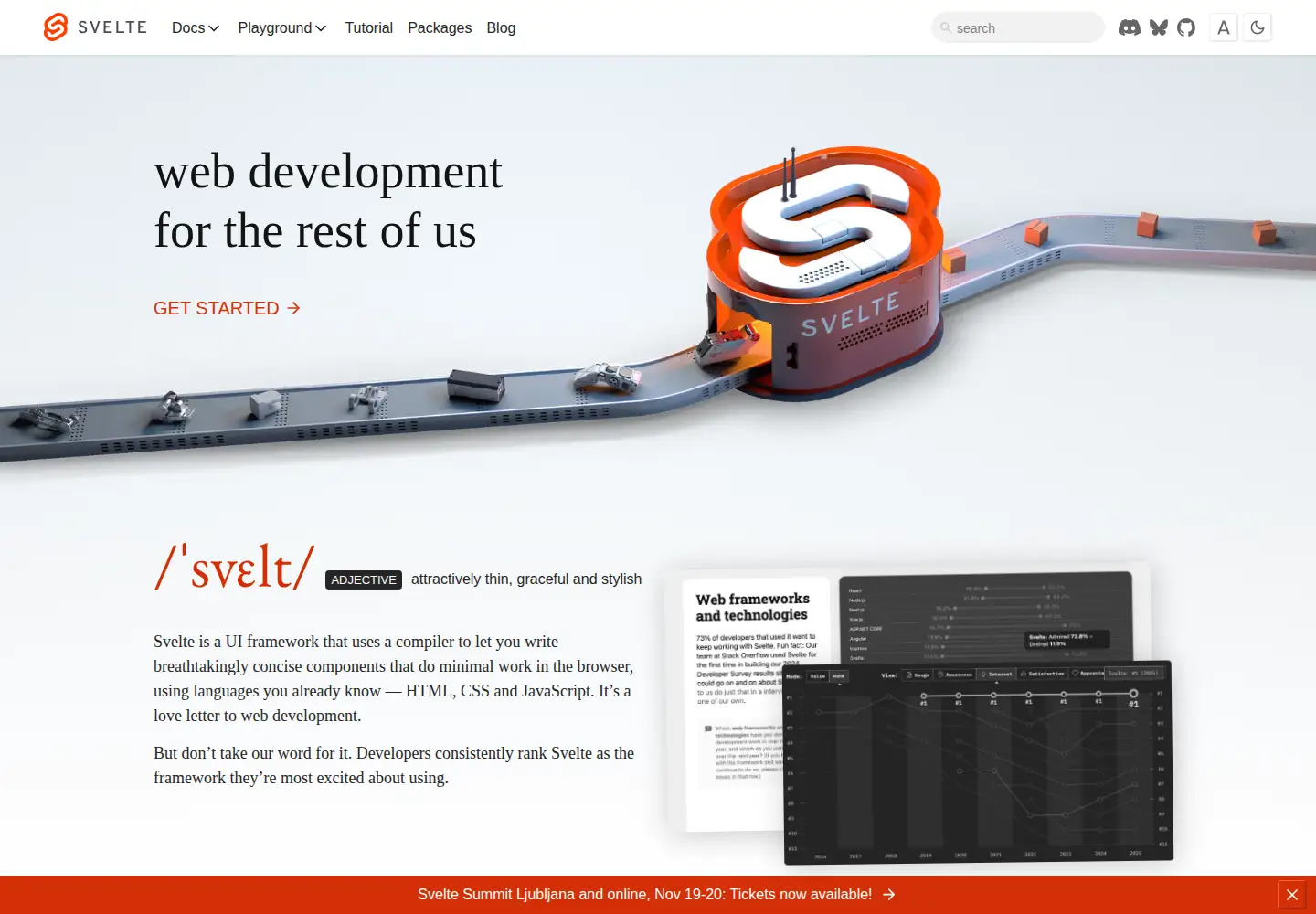 Screenshot of svelte.dev