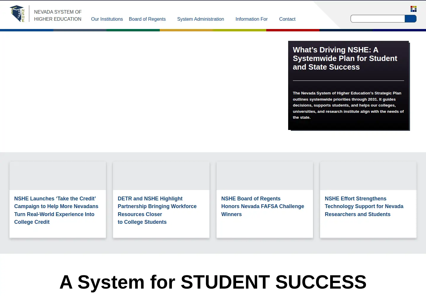 Screenshot of nevada.edu