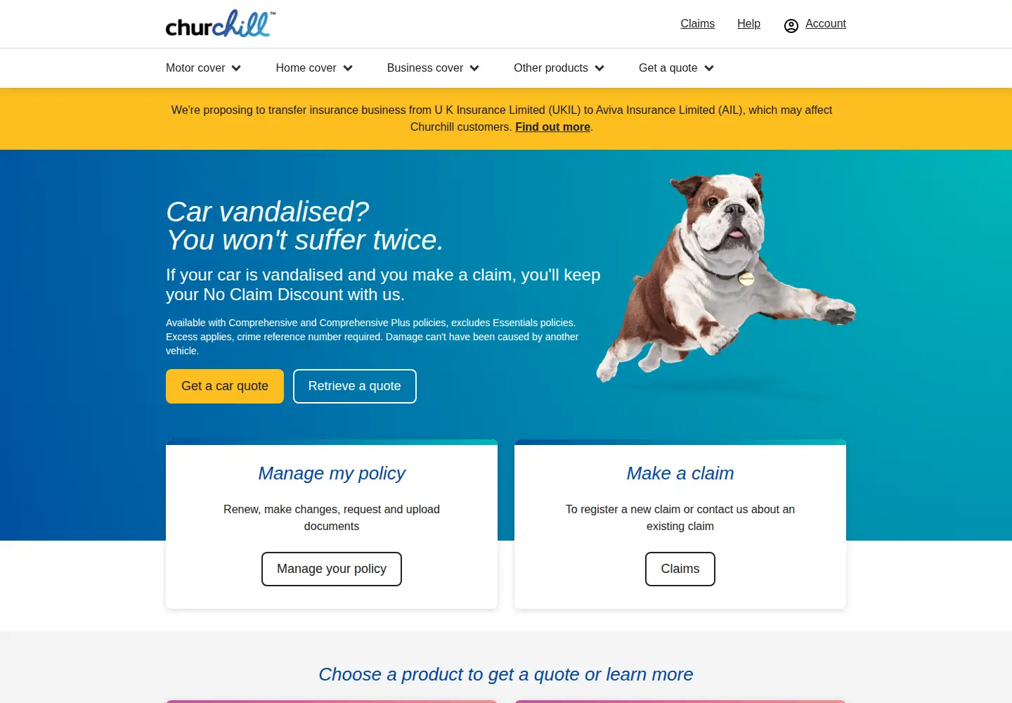 Screenshot of churchill.com