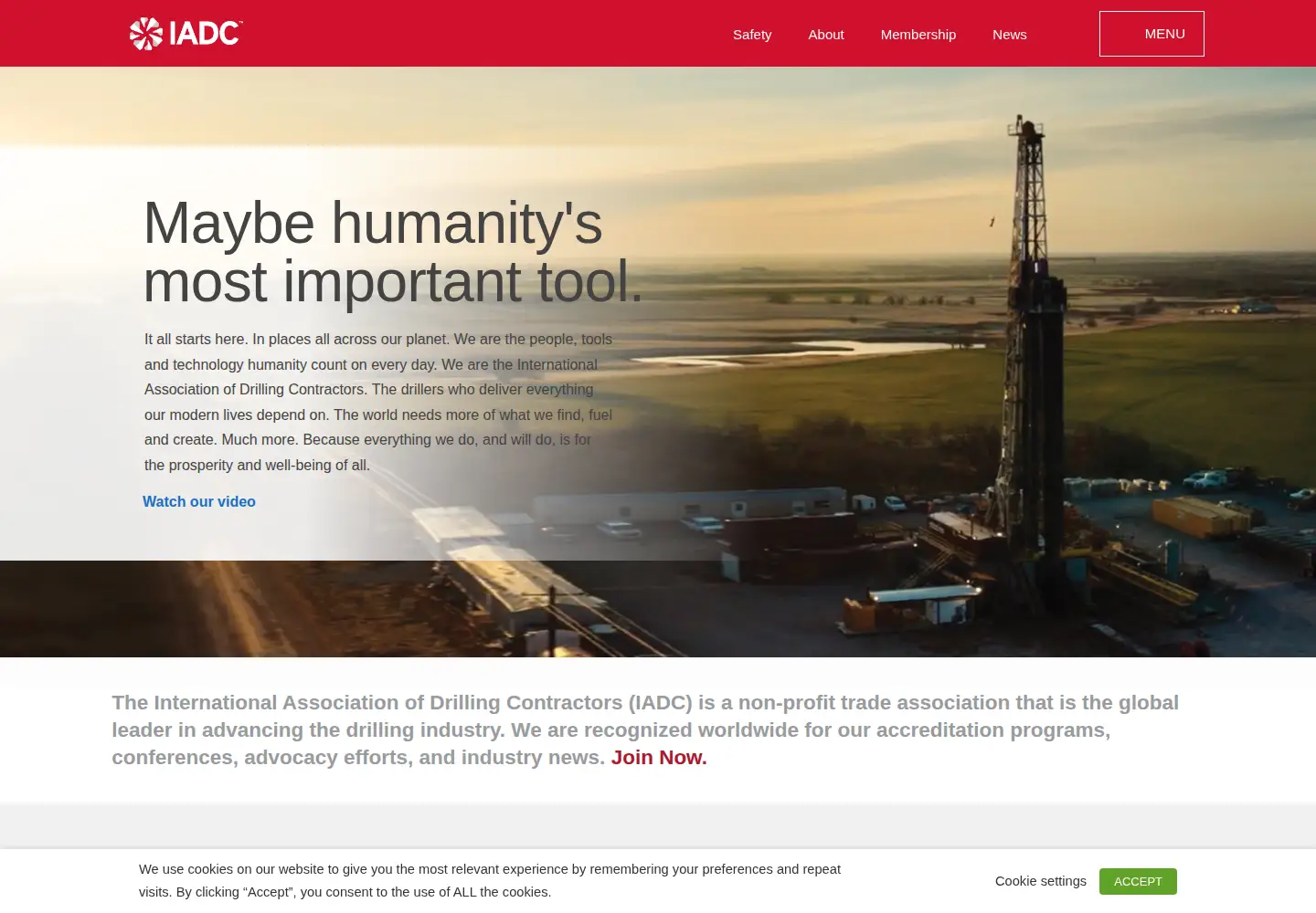 Screenshot of iadc.org