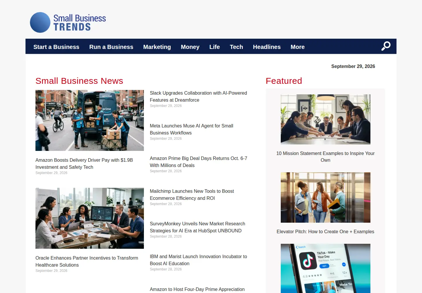 Screenshot of smallbiztrends.com