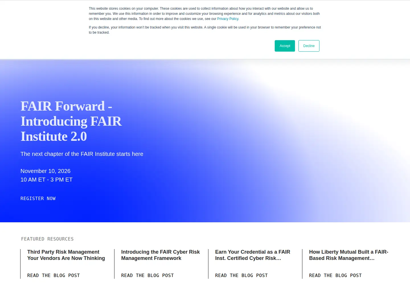 Screenshot of fairinstitute.org