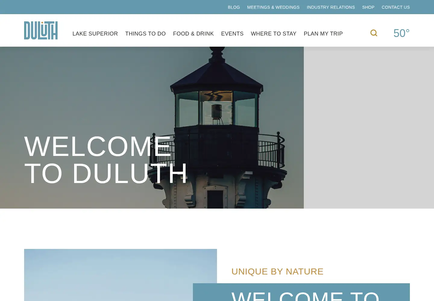 Screenshot of visitduluth.com