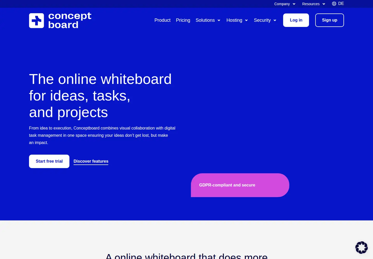 Screenshot of conceptboard.com