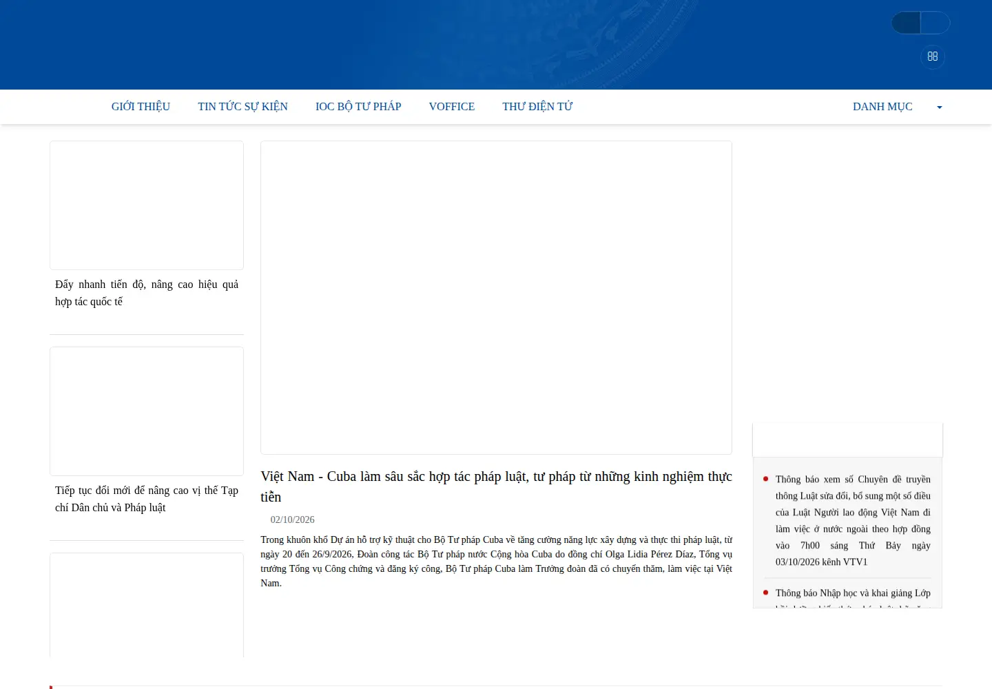 Screenshot of moj.gov.vn