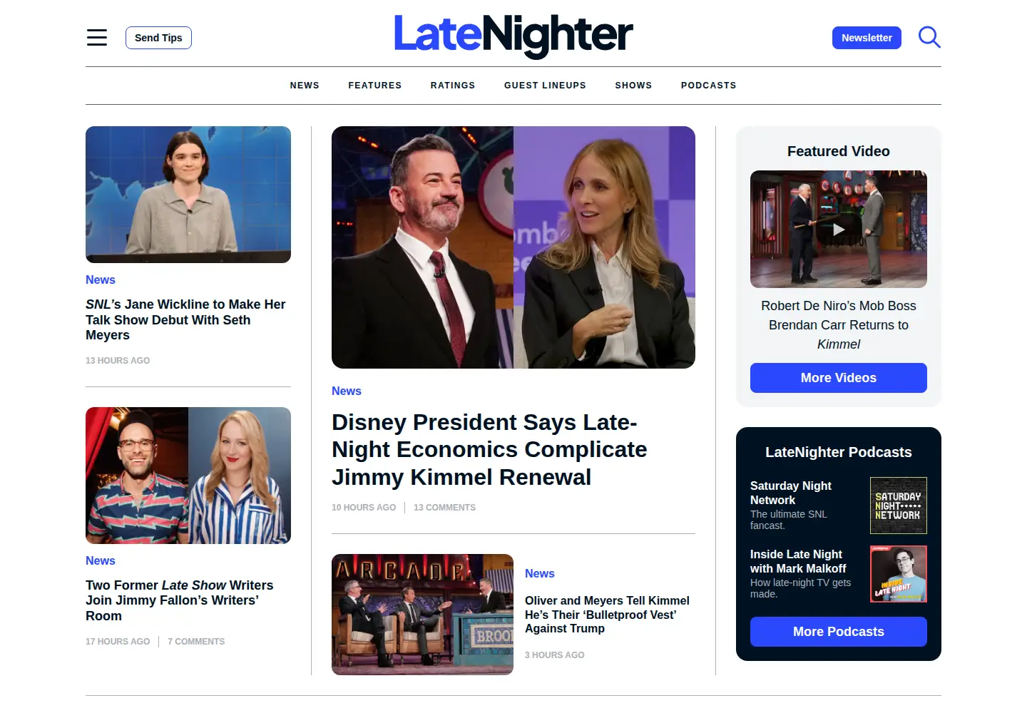 Screenshot of latenighter.com