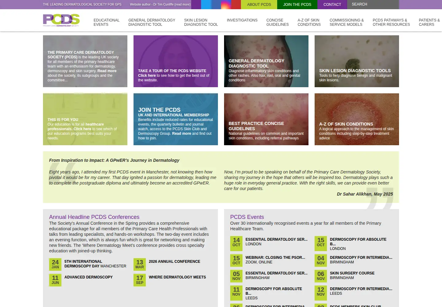 Screenshot of pcds.org.uk