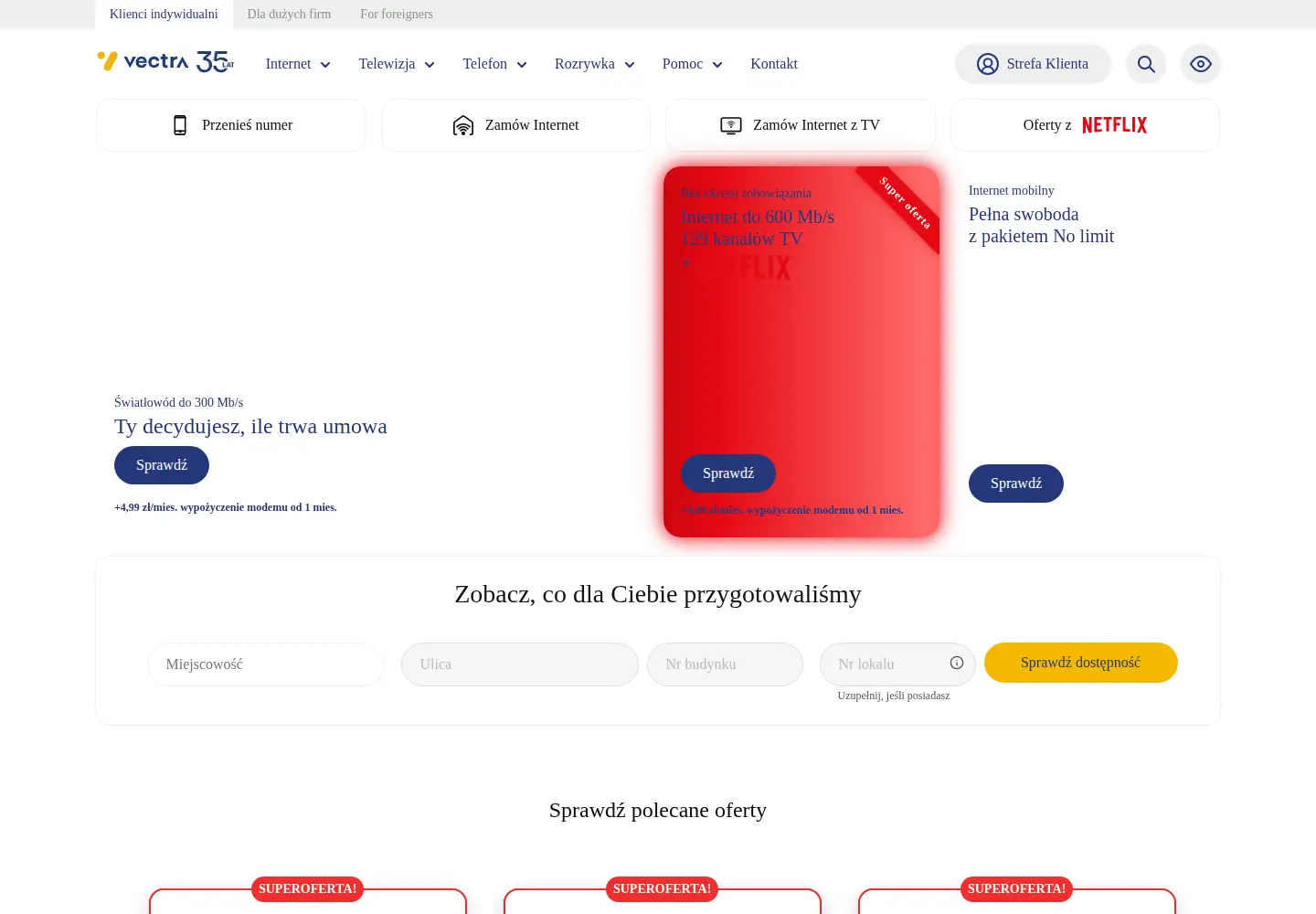 Screenshot of vectra.pl