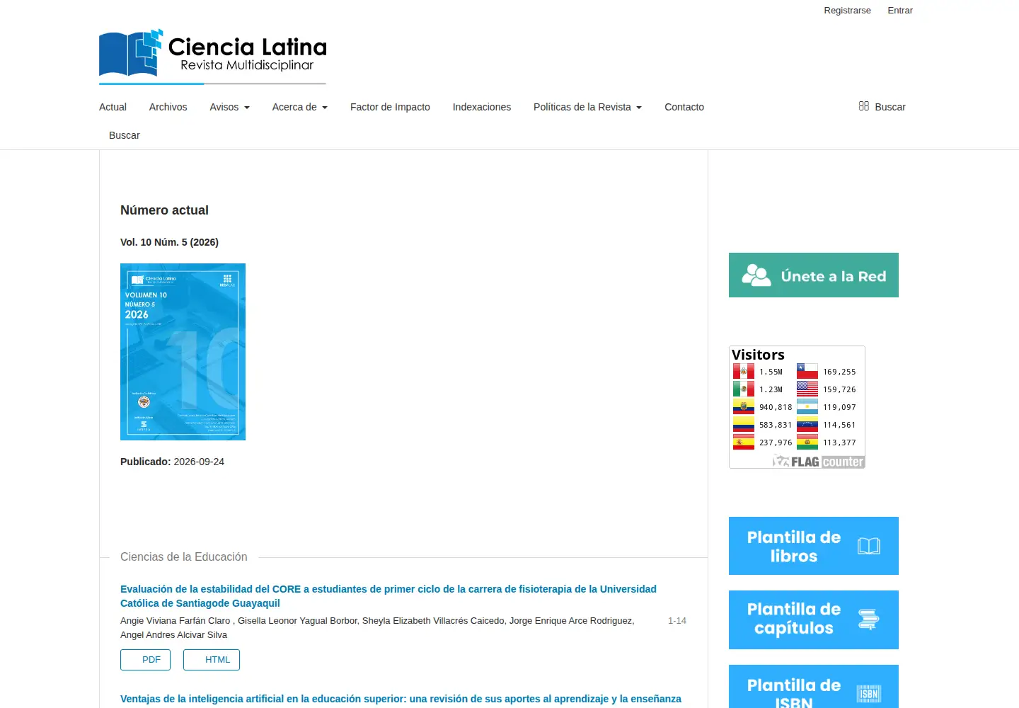 Screenshot of ciencialatina.org