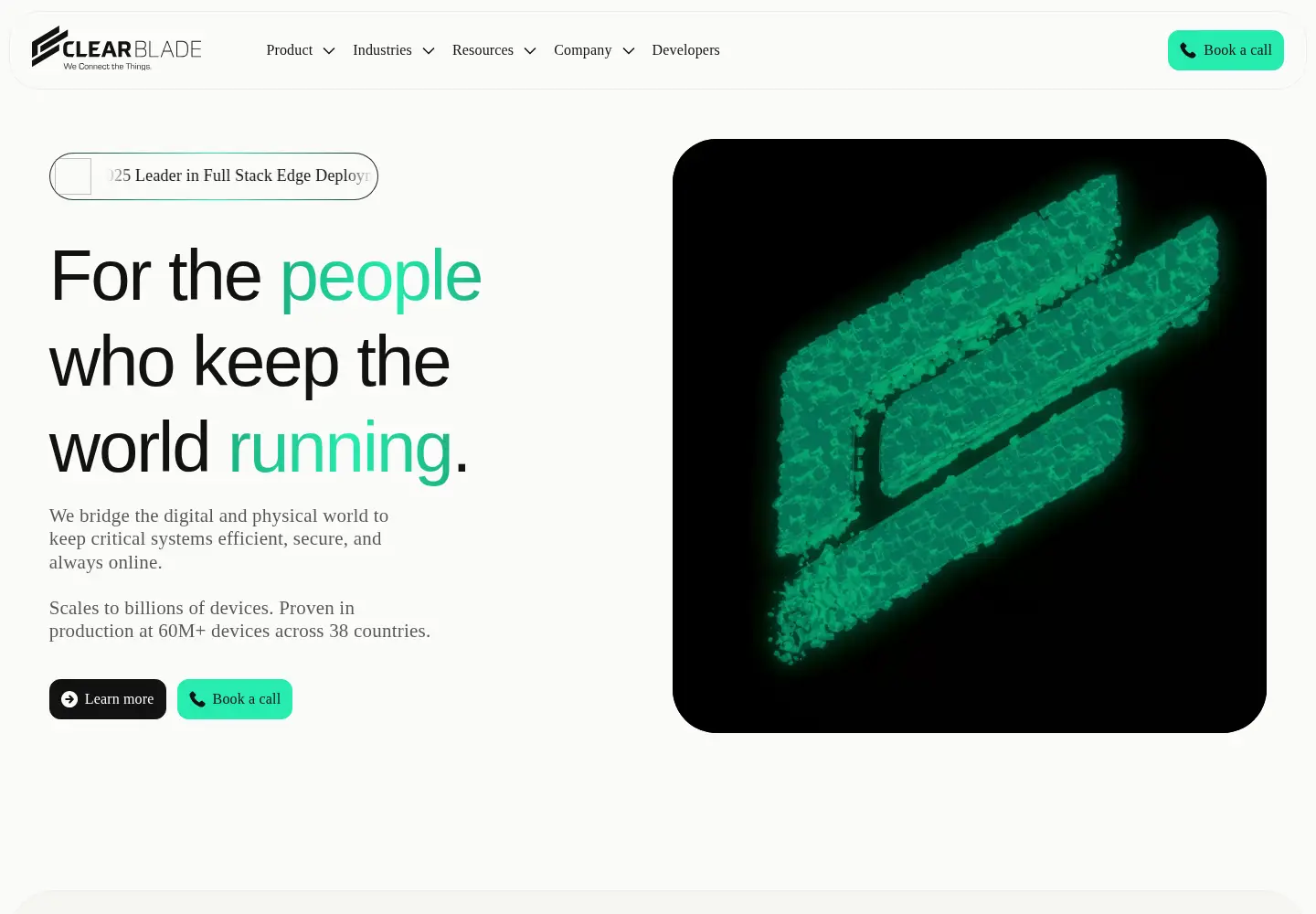 Screenshot of clearblade.com