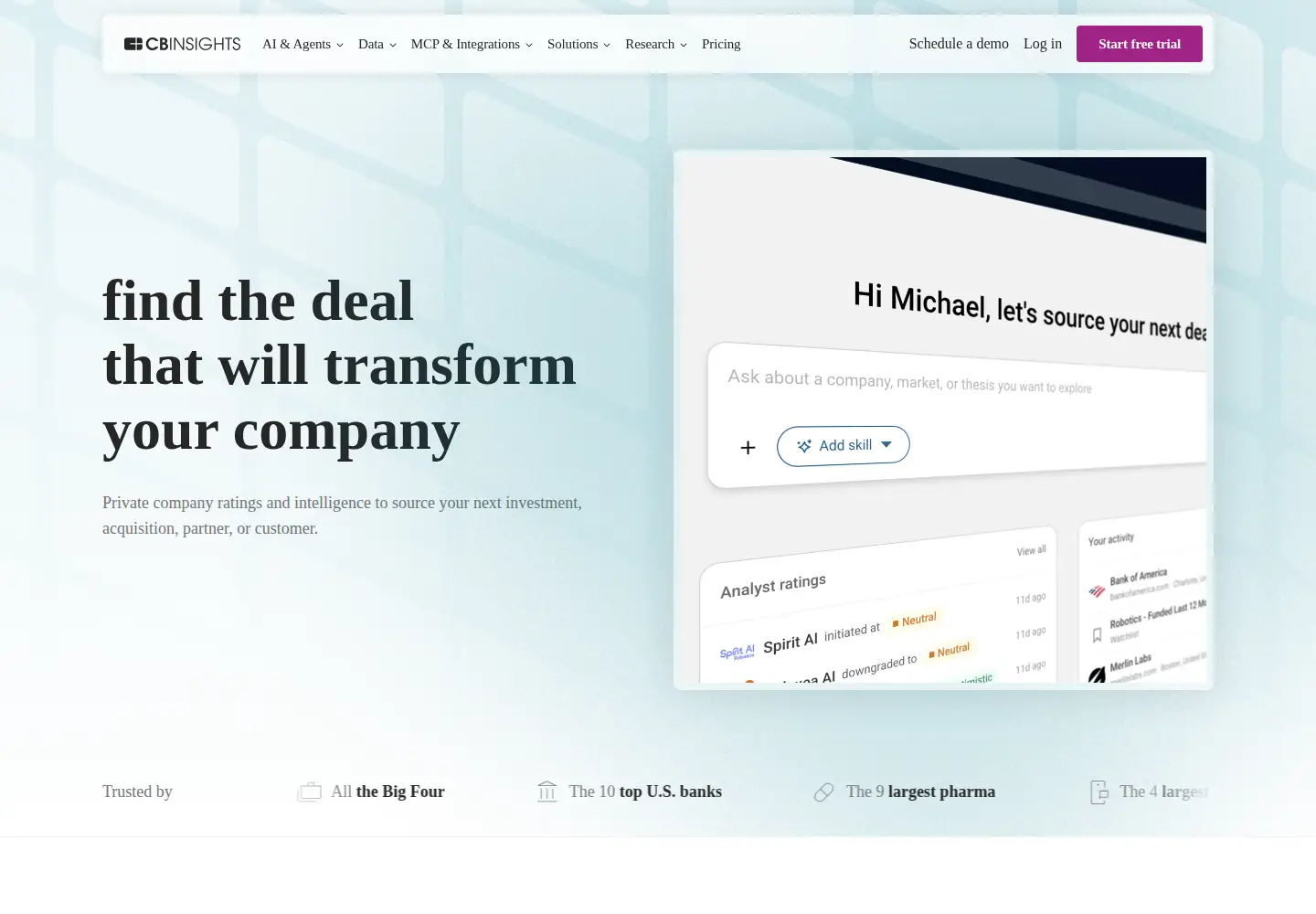 Screenshot of cbinsights.com
