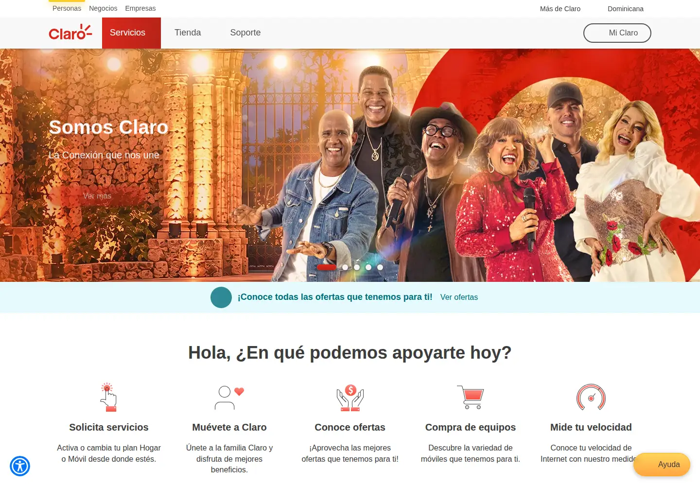 Screenshot of claro.com.do