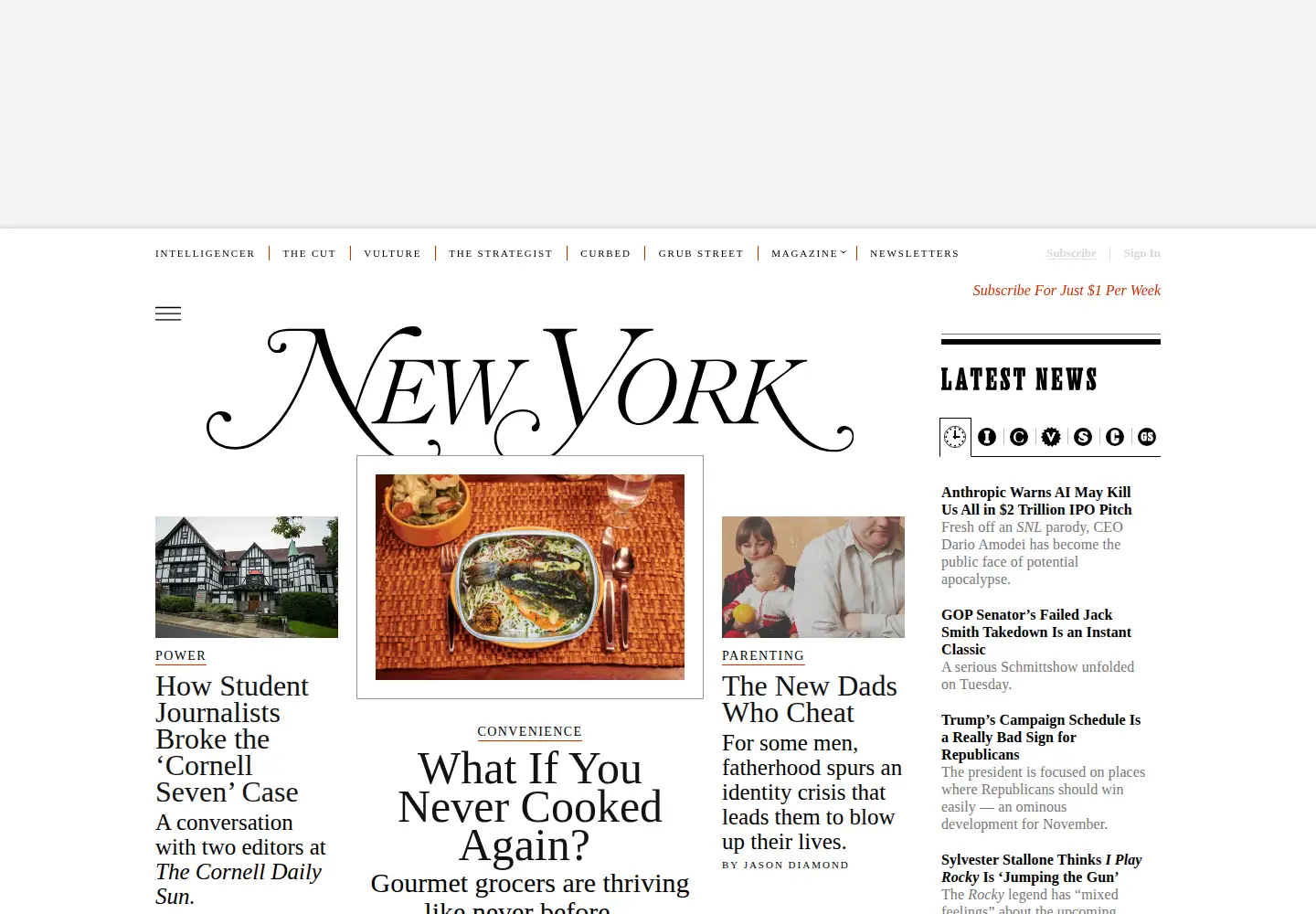 Screenshot of nymag.com