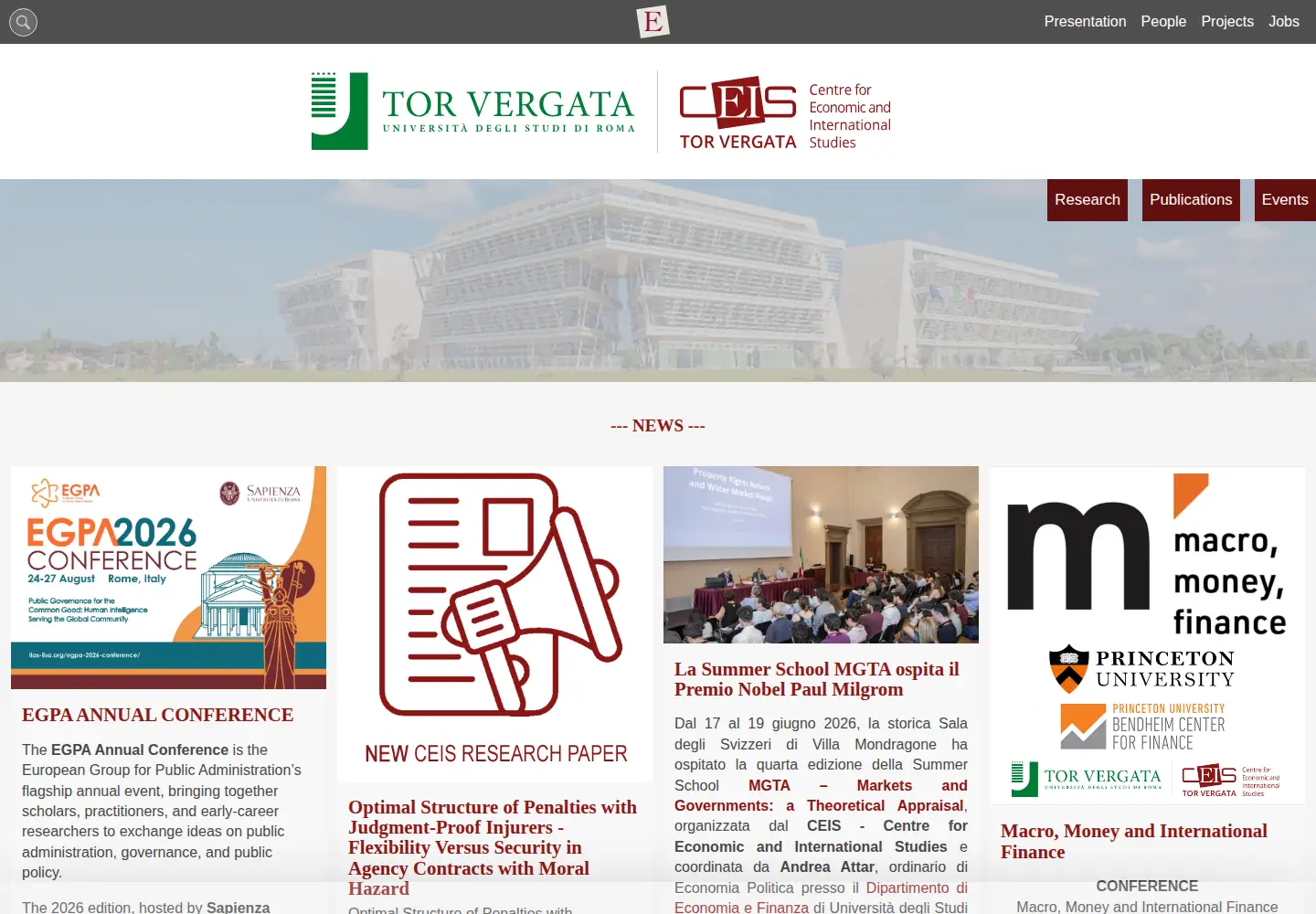 Screenshot of ceistorvergata.it