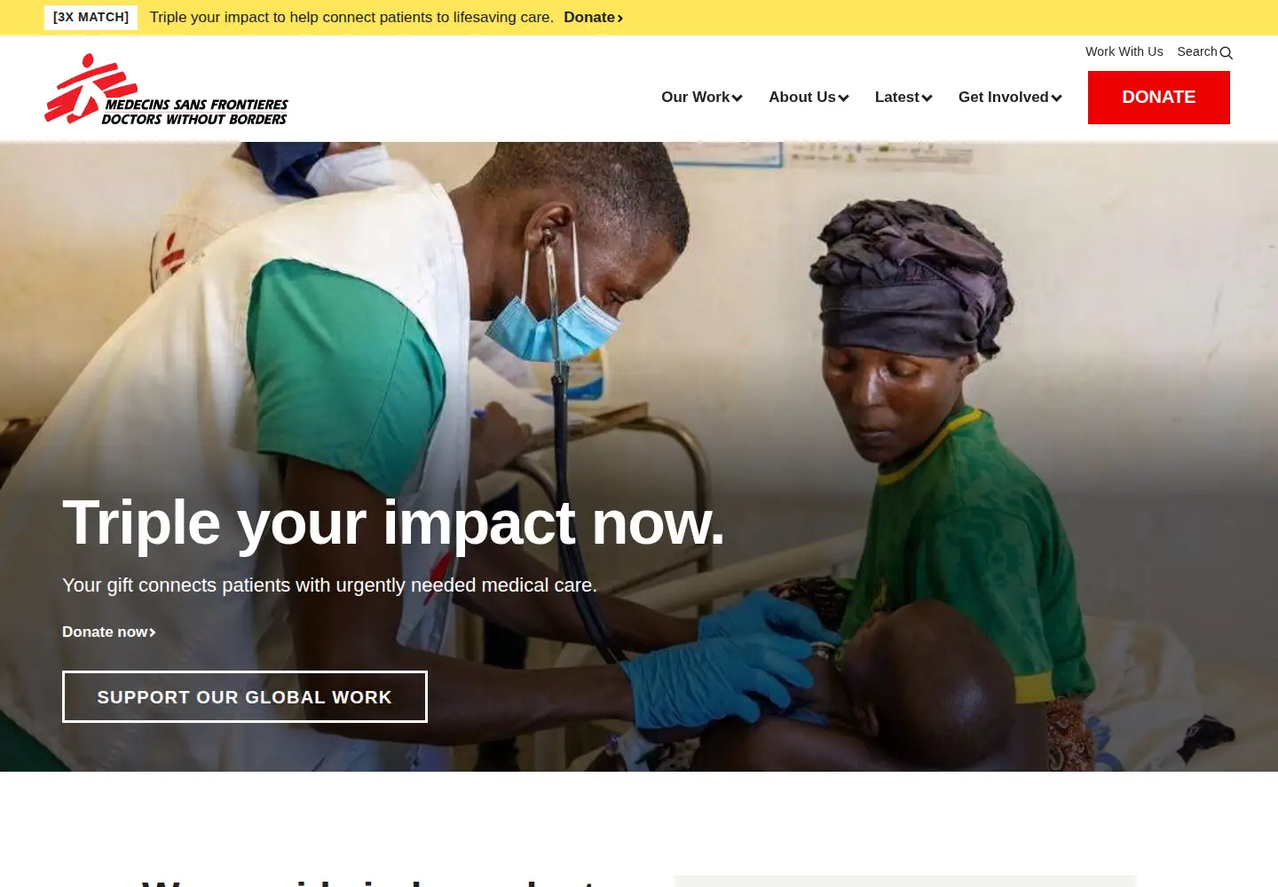 Screenshot of doctorswithoutborders.org