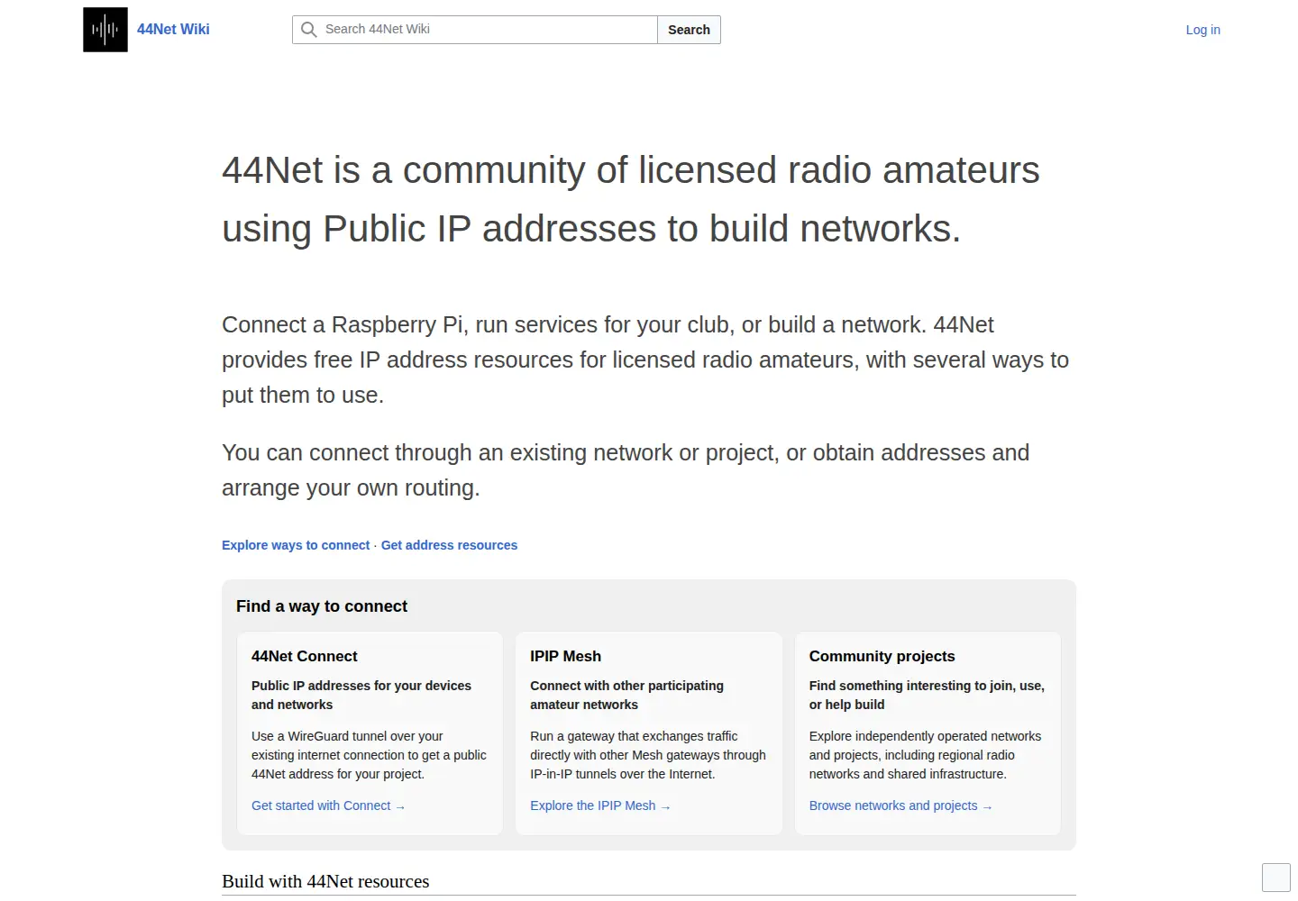 Screenshot of ampr.org