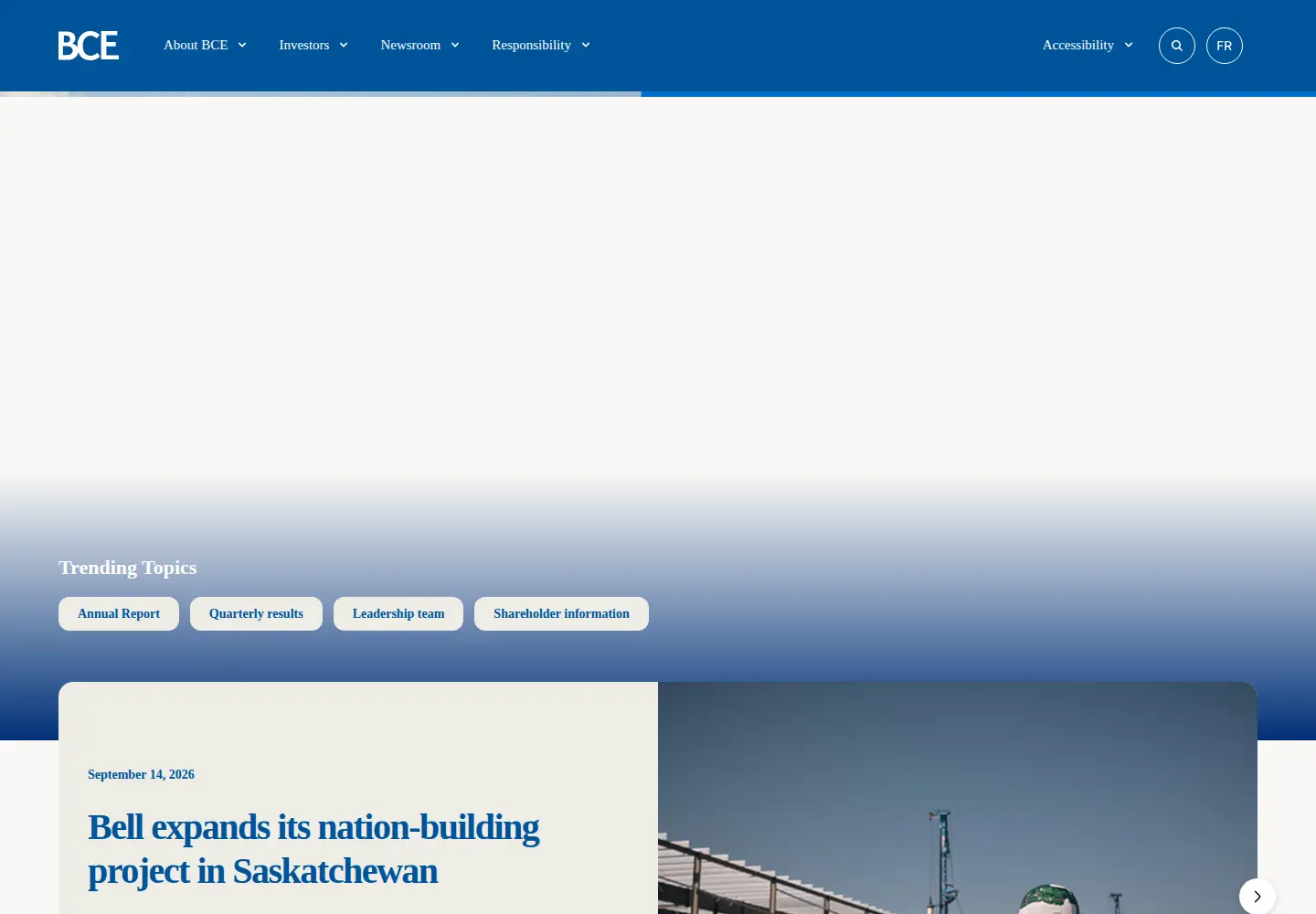 Screenshot of bce.ca