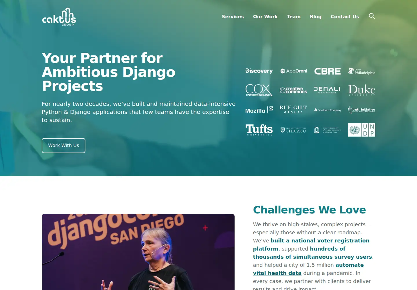Screenshot of caktusgroup.com