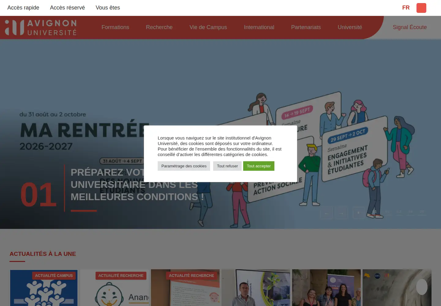 Screenshot of univ-avignon.fr