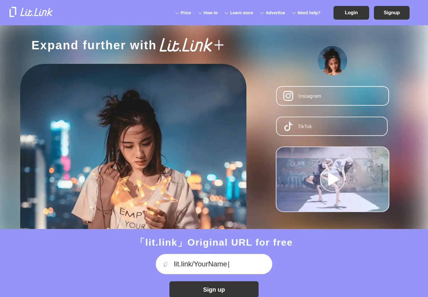 Screenshot of lit.link