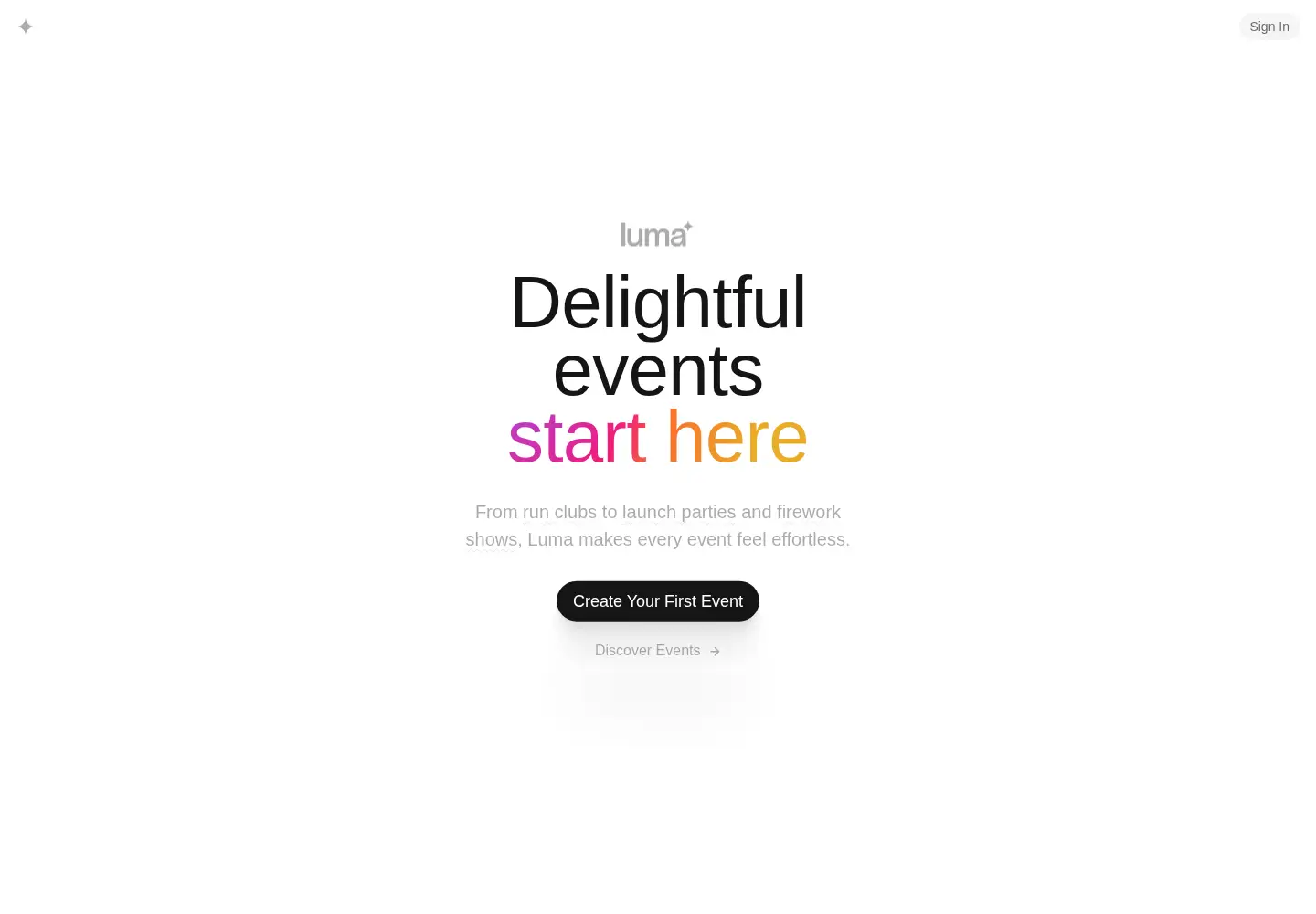 Screenshot of luma.com