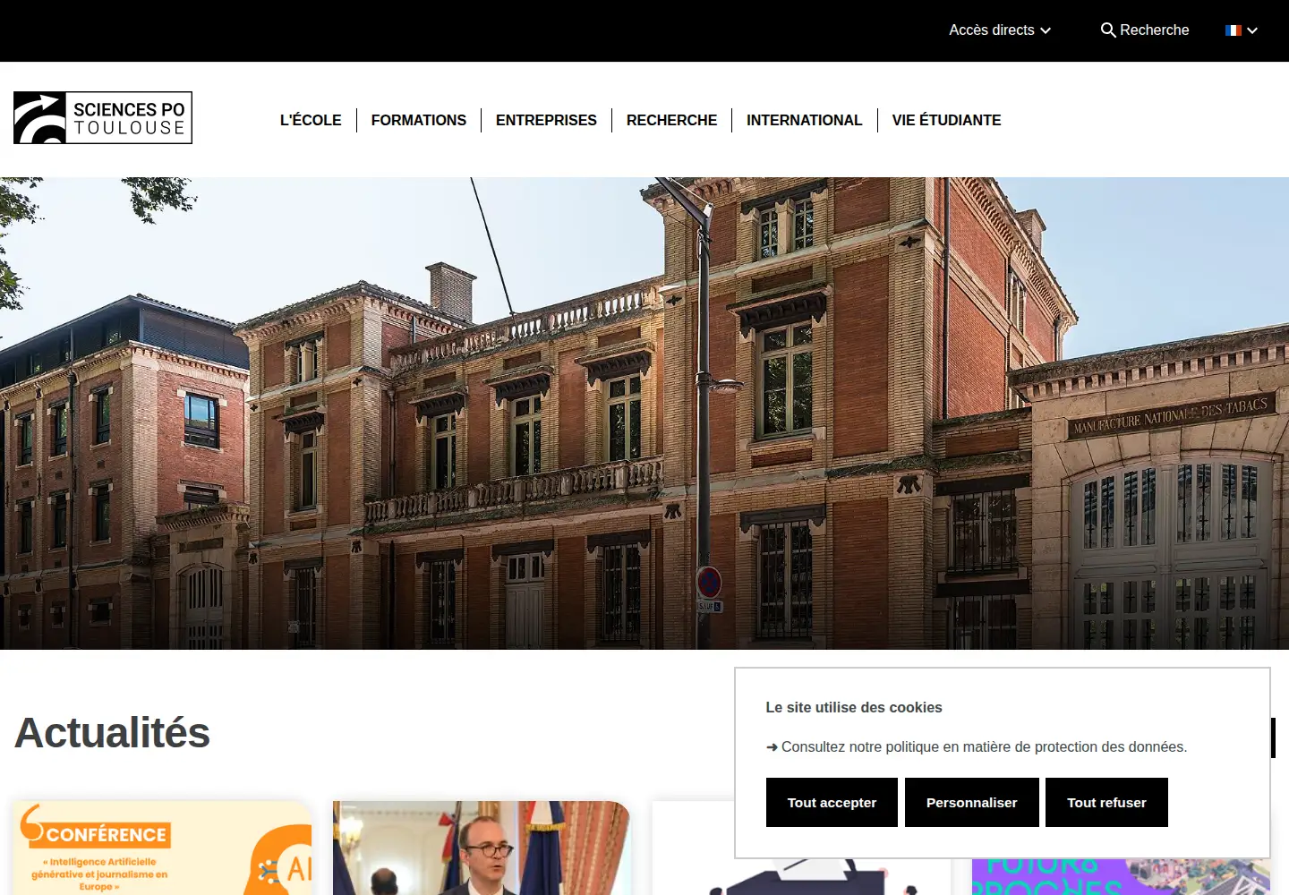 Screenshot of sciencespo-toulouse.fr