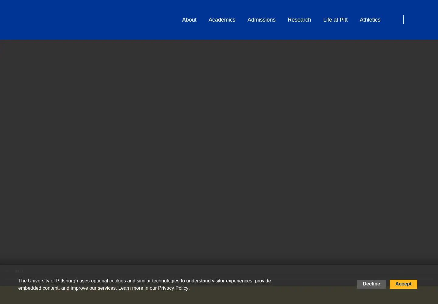 Screenshot of pitt.edu