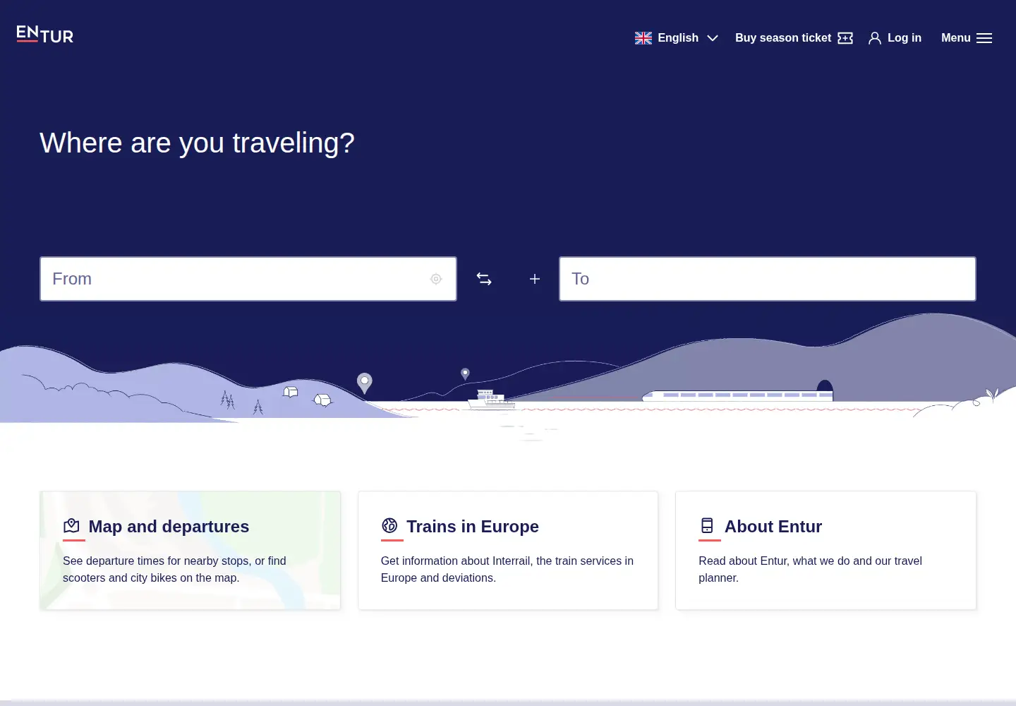 Screenshot of entur.org