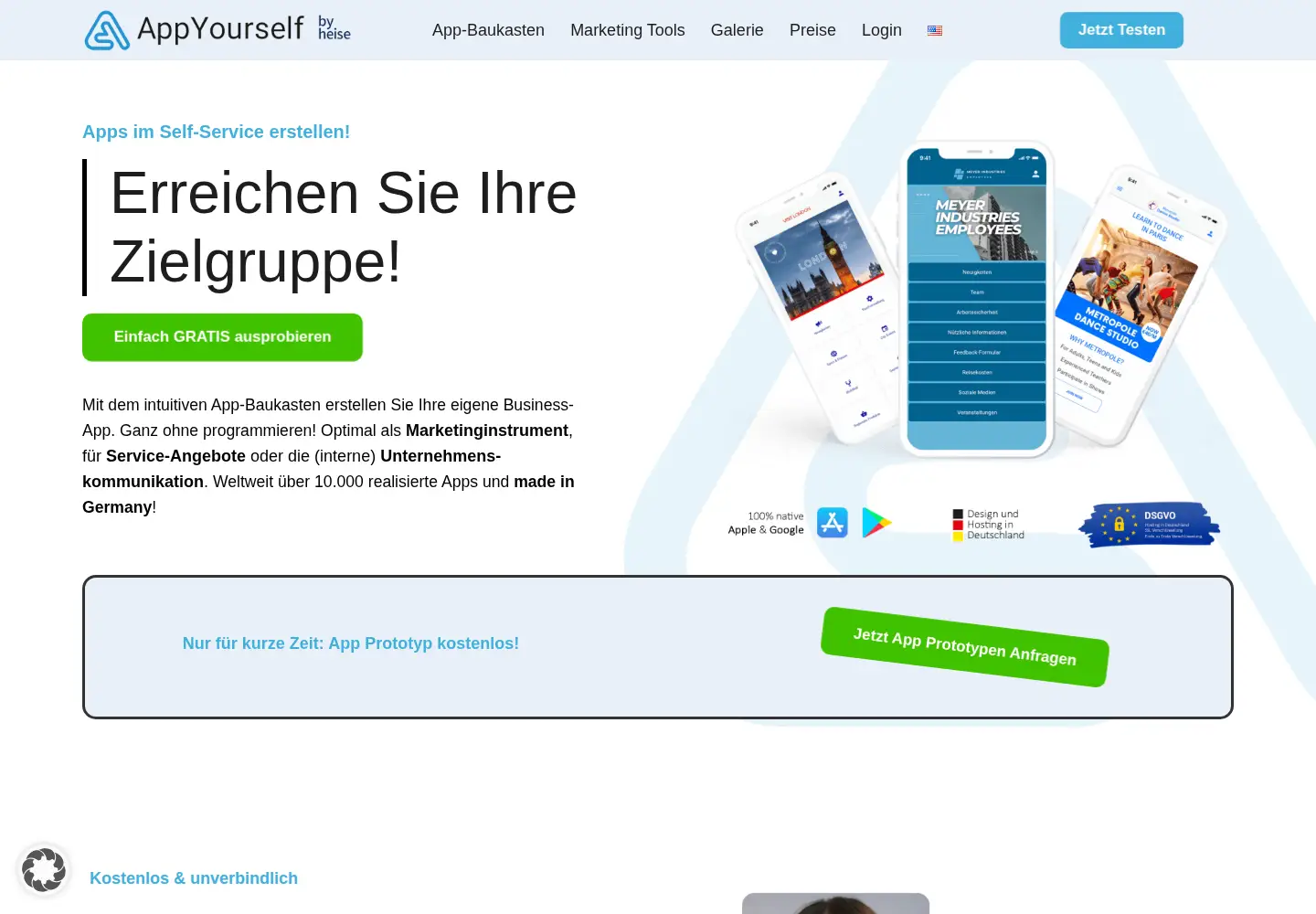 Screenshot of appyourself.net
