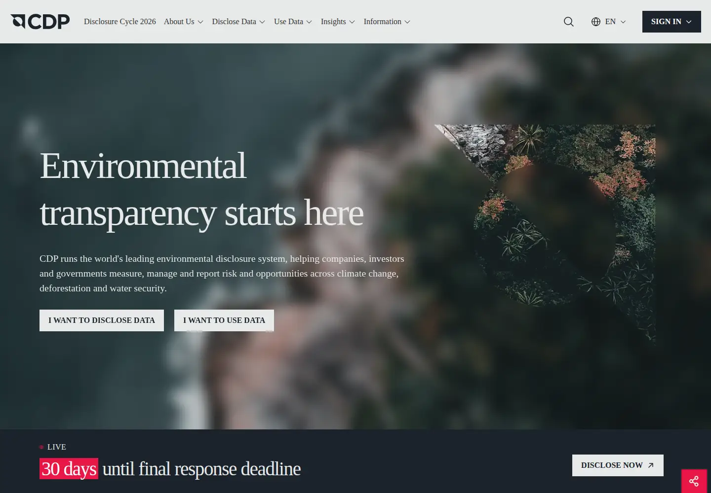 Screenshot of cdp.net