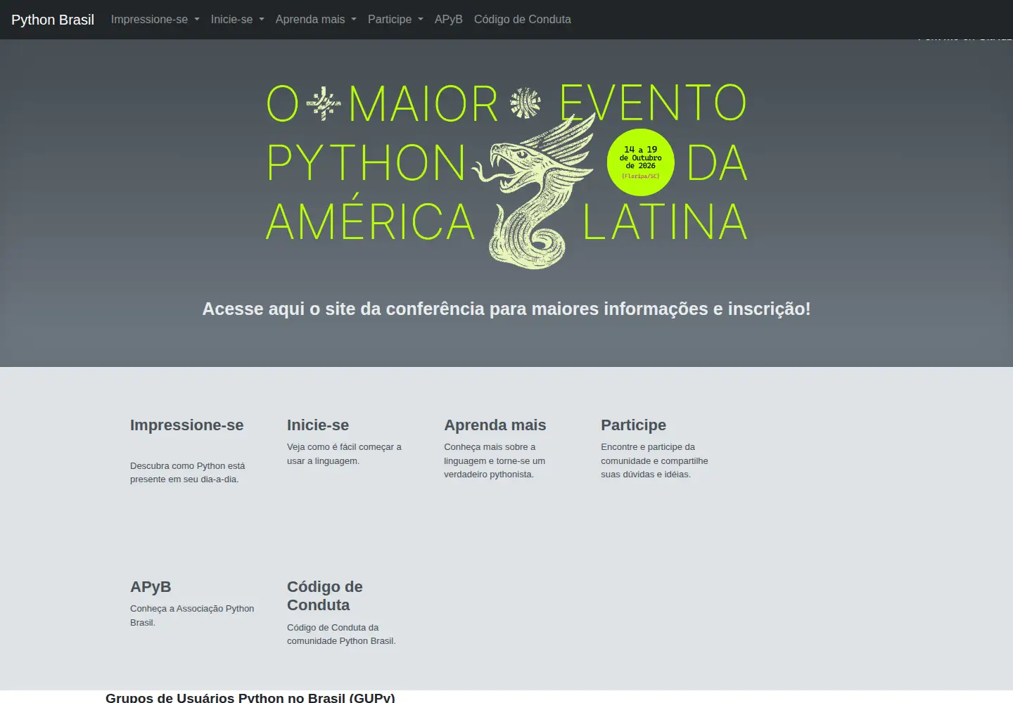 Screenshot of python.org.br