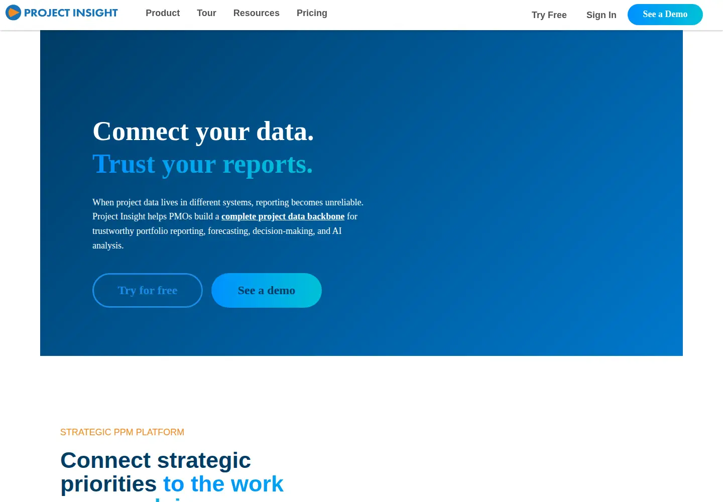 Screenshot of projectinsight.net