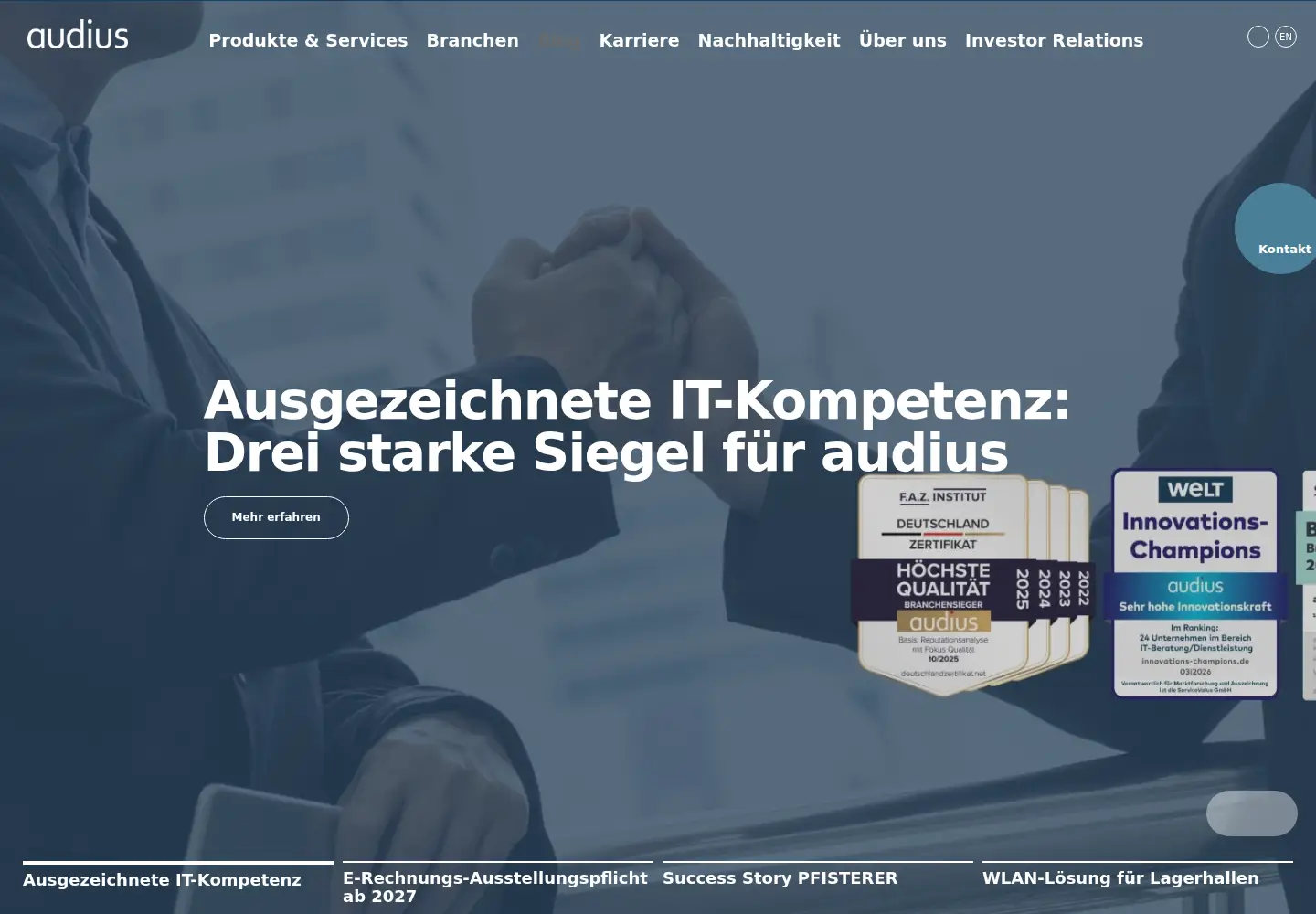 Screenshot of audius.de