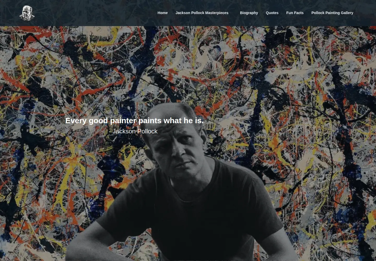 Screenshot of jackson-pollock.org