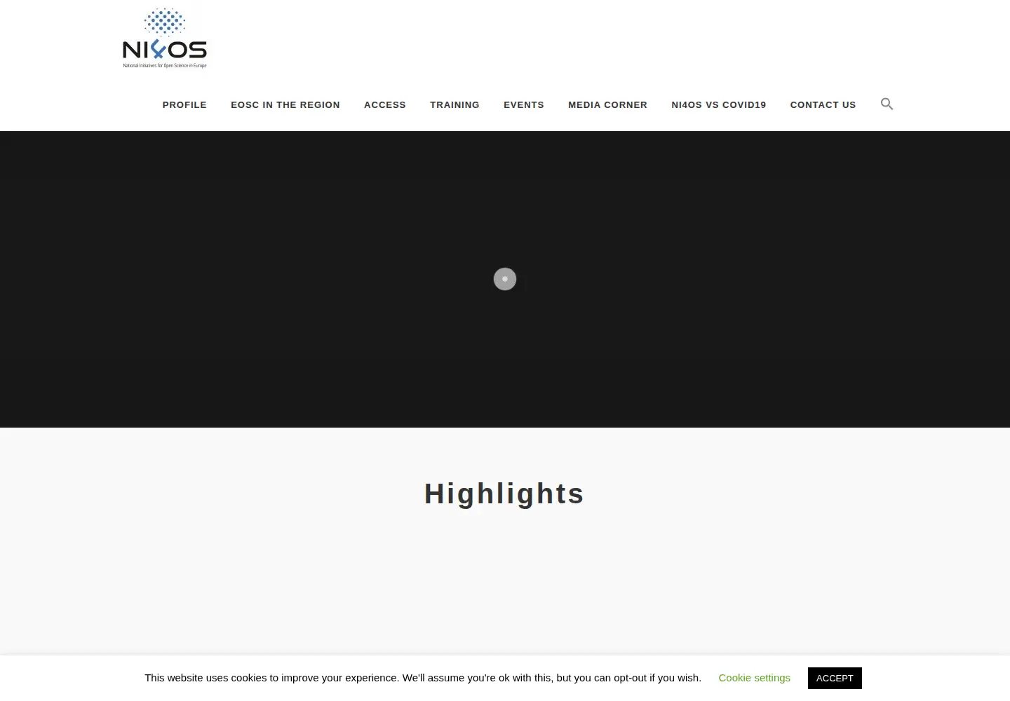 Screenshot of ni4os.eu