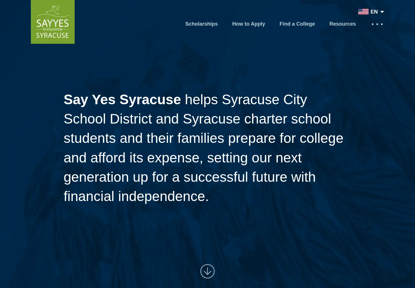 Screenshot of sayyessyracuse.org
