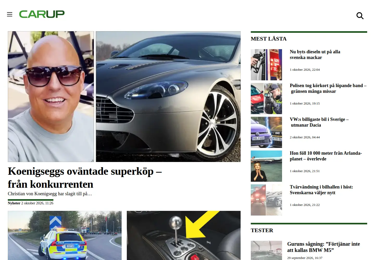 Screenshot of carup.se