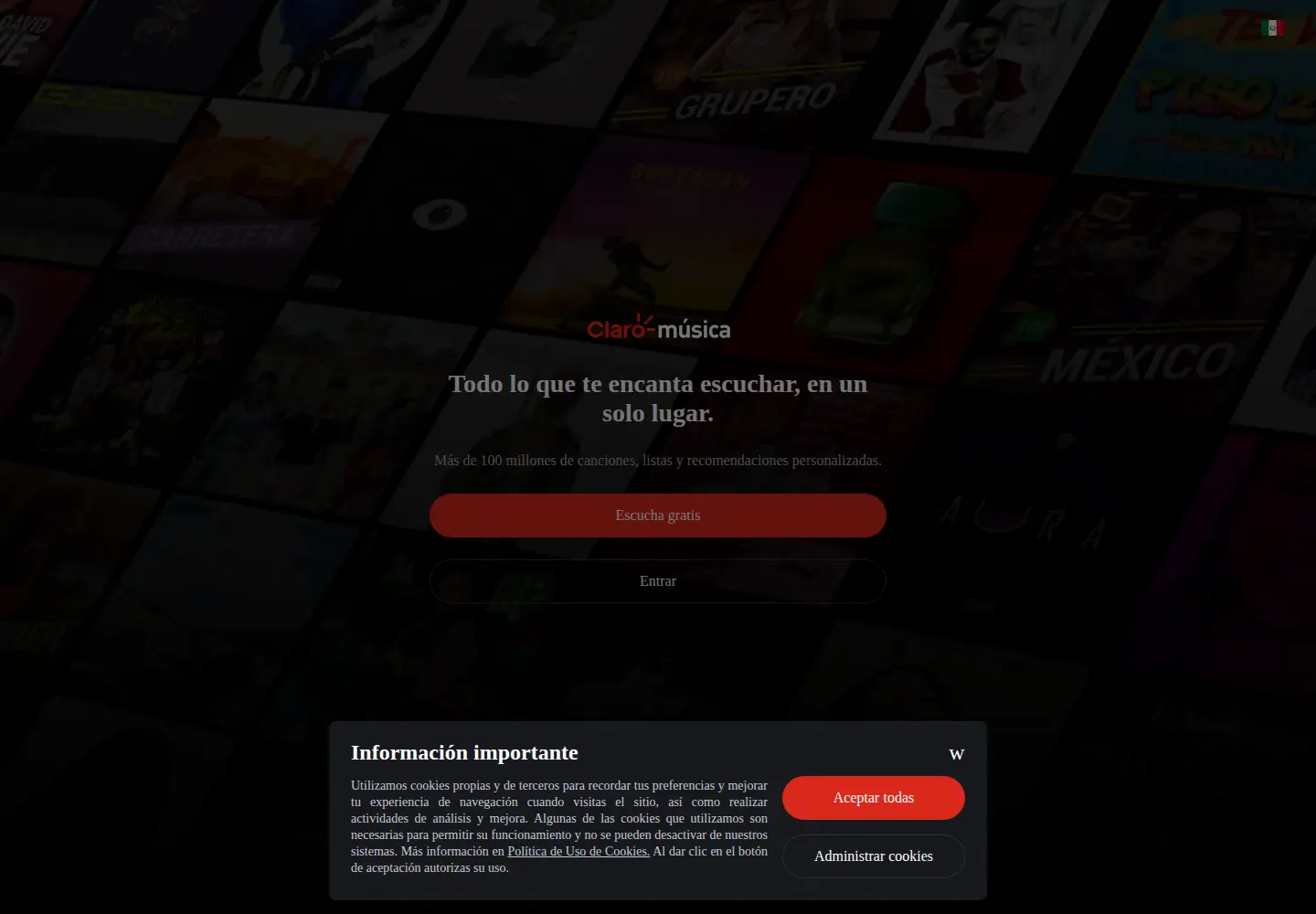 Screenshot of claromusica.com