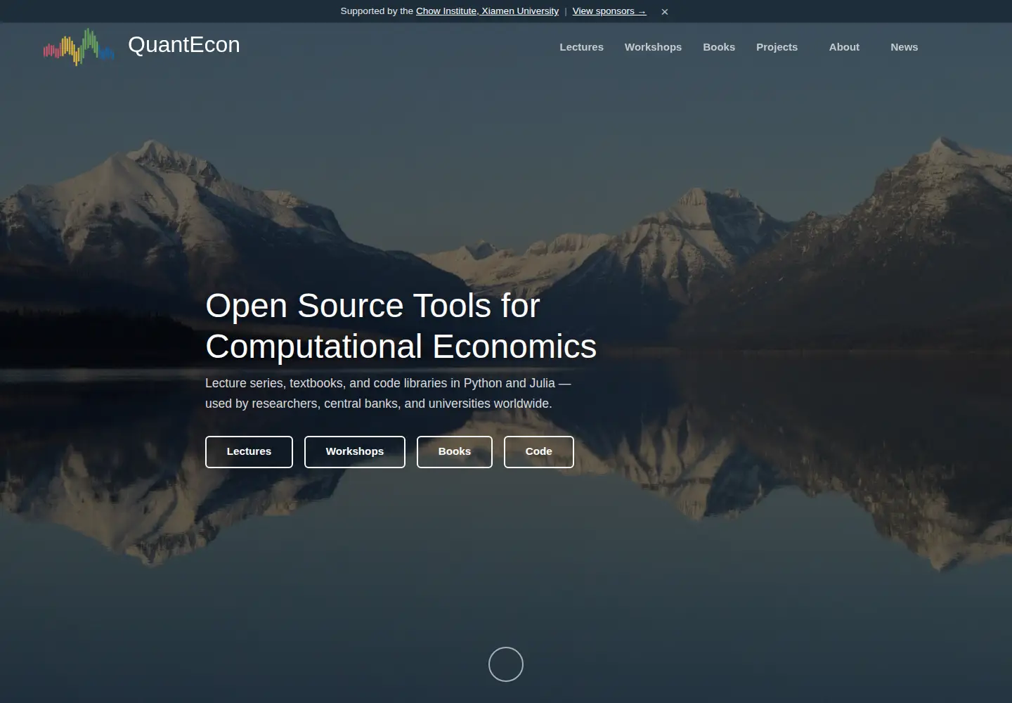 Screenshot of quantecon.org