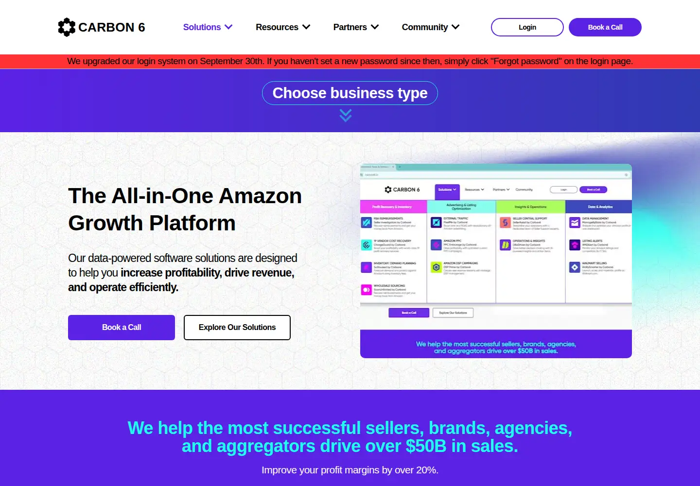 Screenshot of carbon6.io