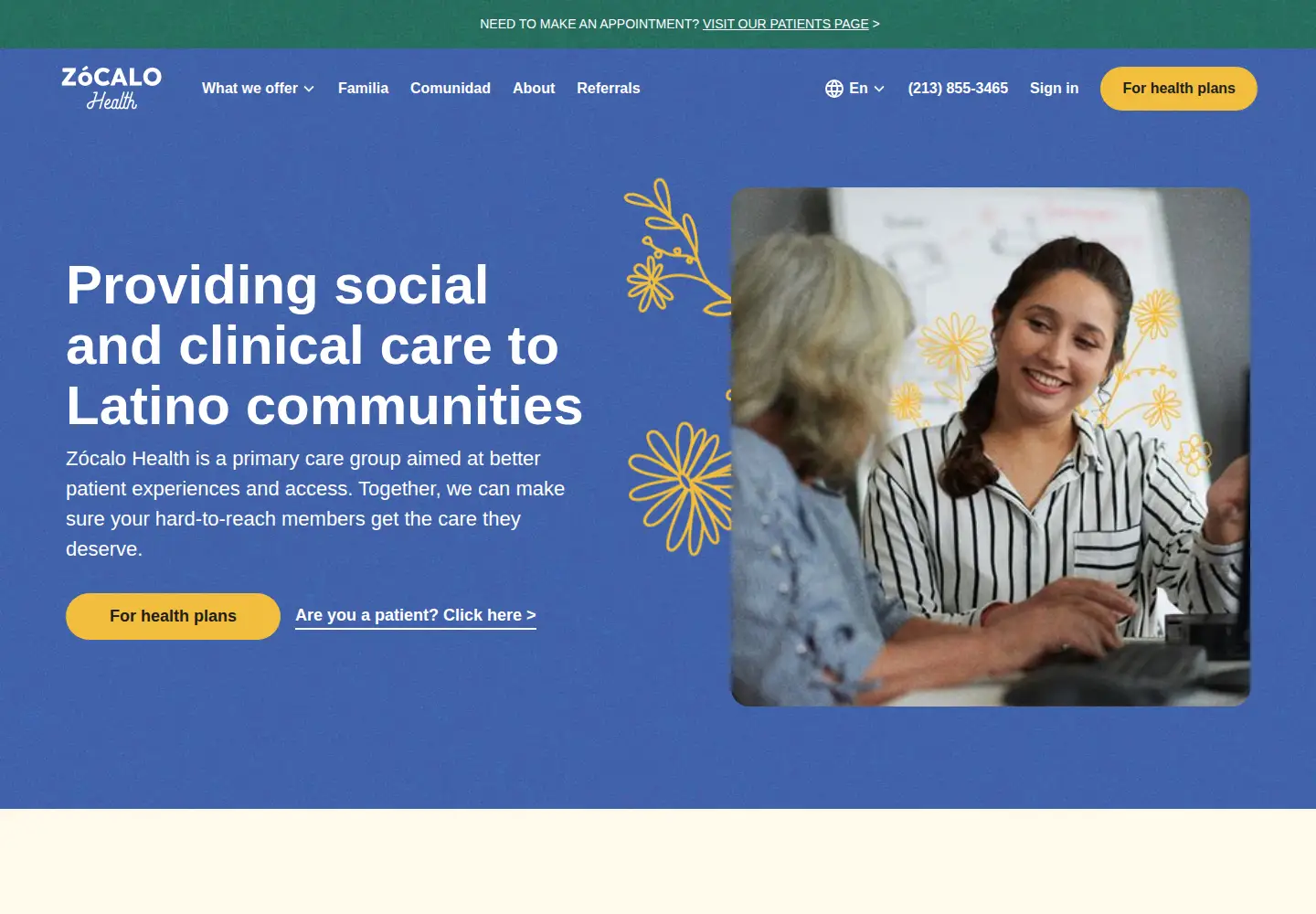 Screenshot of zocalo.health