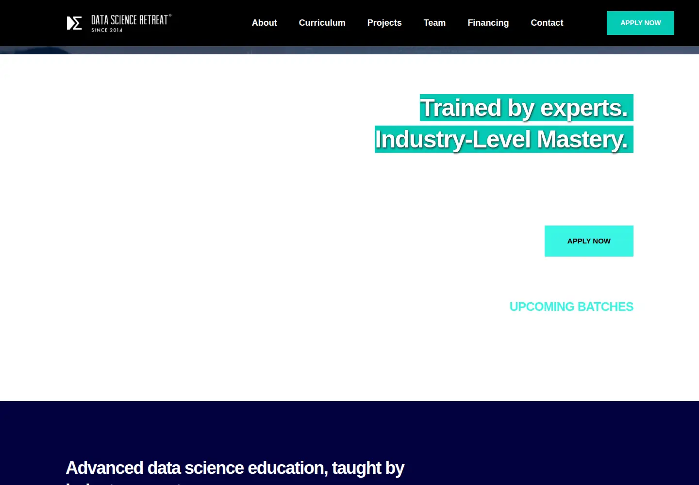 Screenshot of datascienceretreat.com