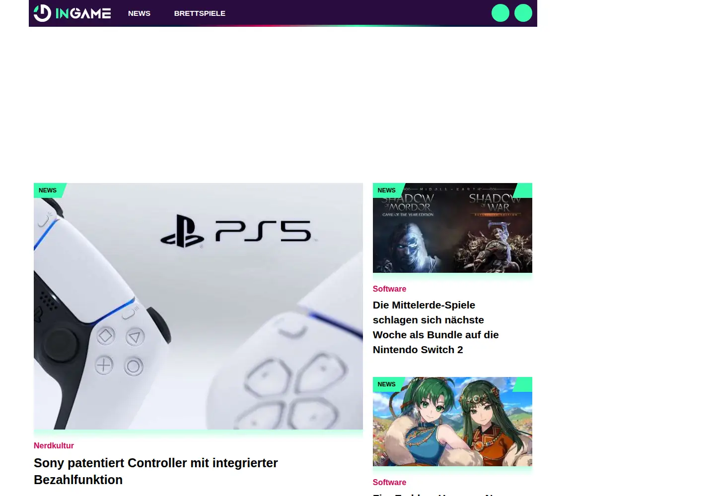 Screenshot of ingame.de