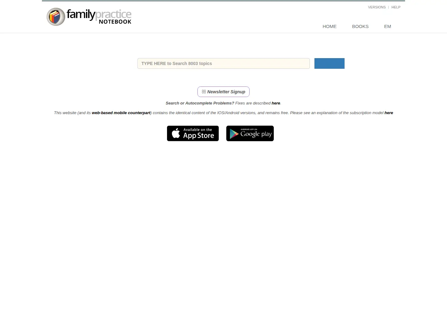 Screenshot of fpnotebook.com