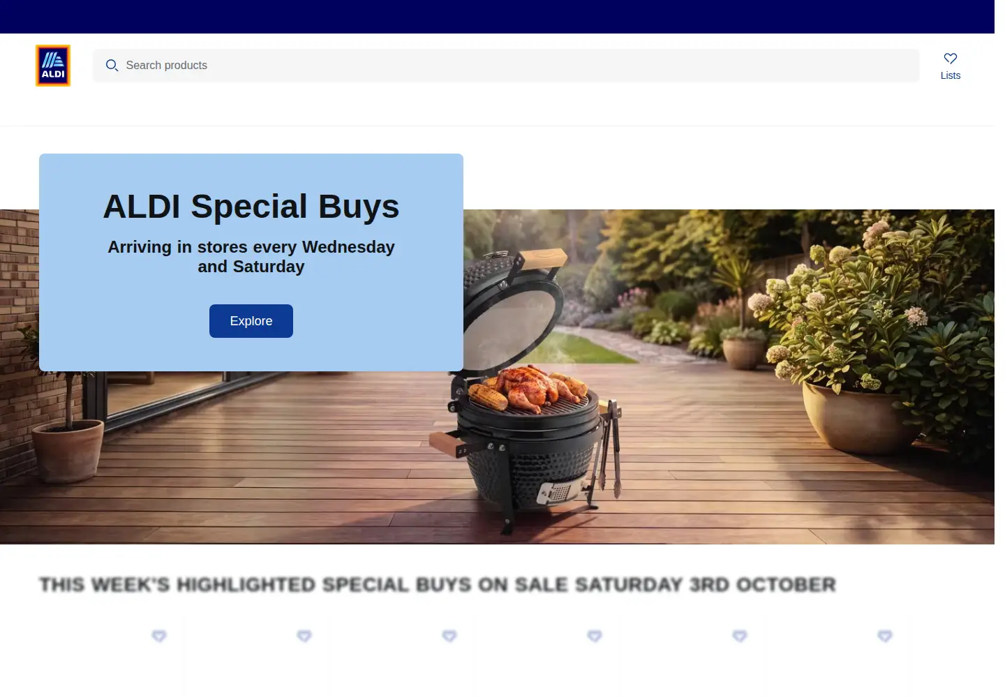 Screenshot of aldi.com.au