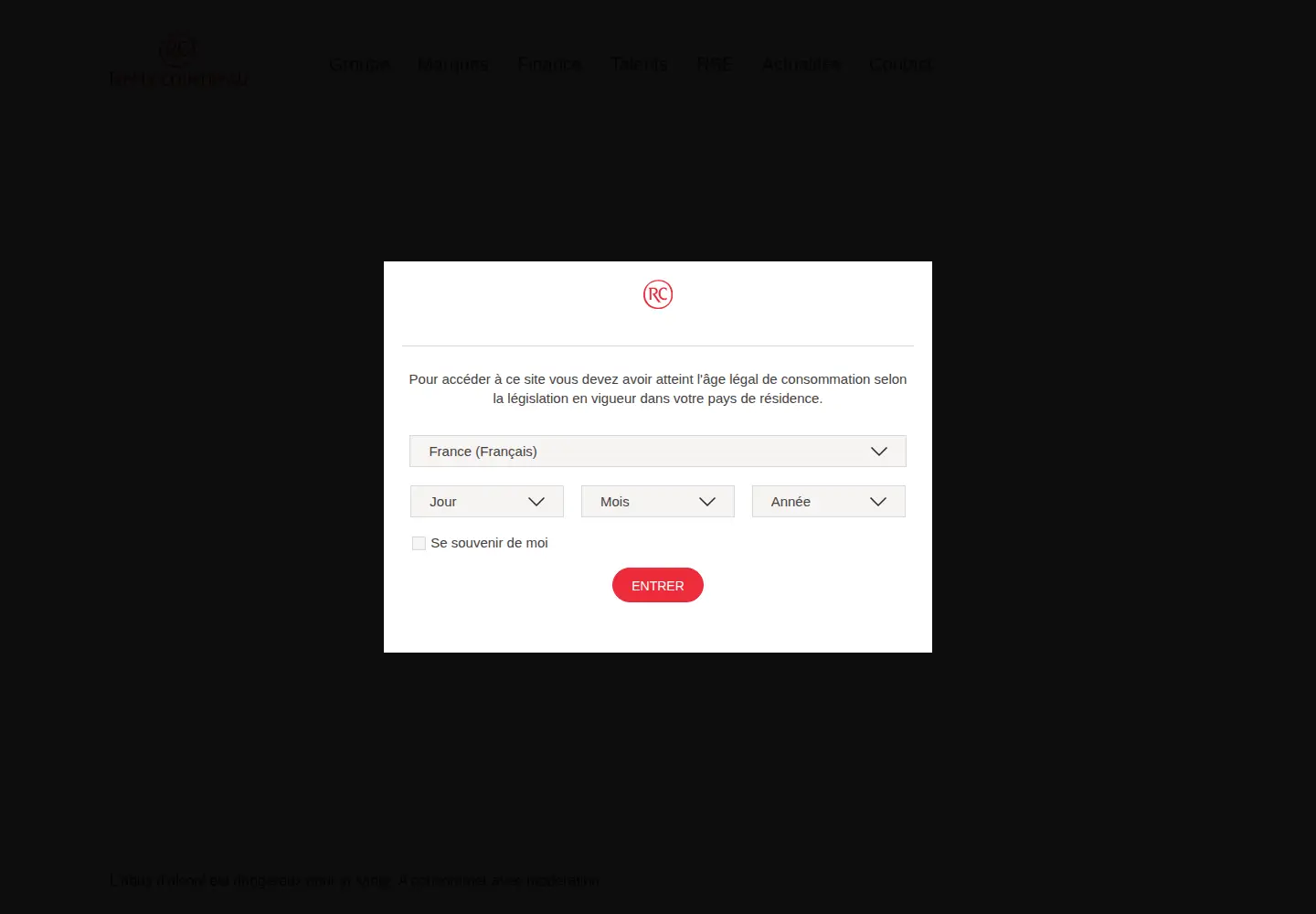 Screenshot of remy-cointreau.com