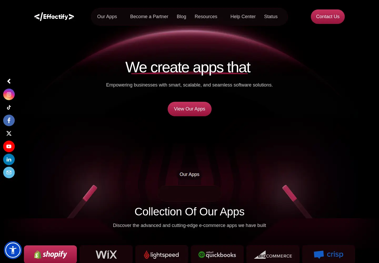Screenshot of effectify.io