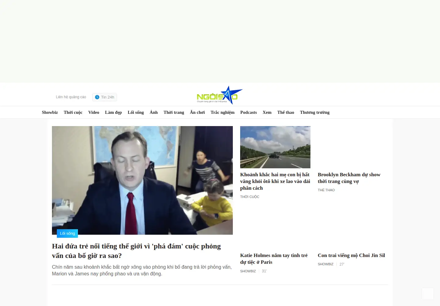 Screenshot of ngoisao.net