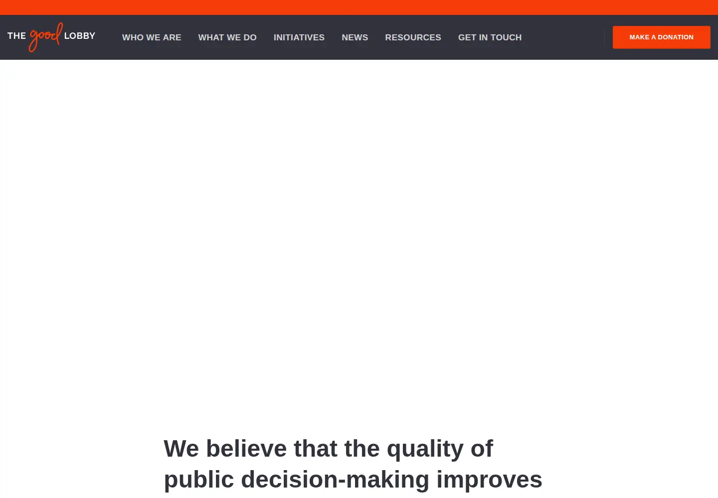 Screenshot of thegoodlobby.eu
