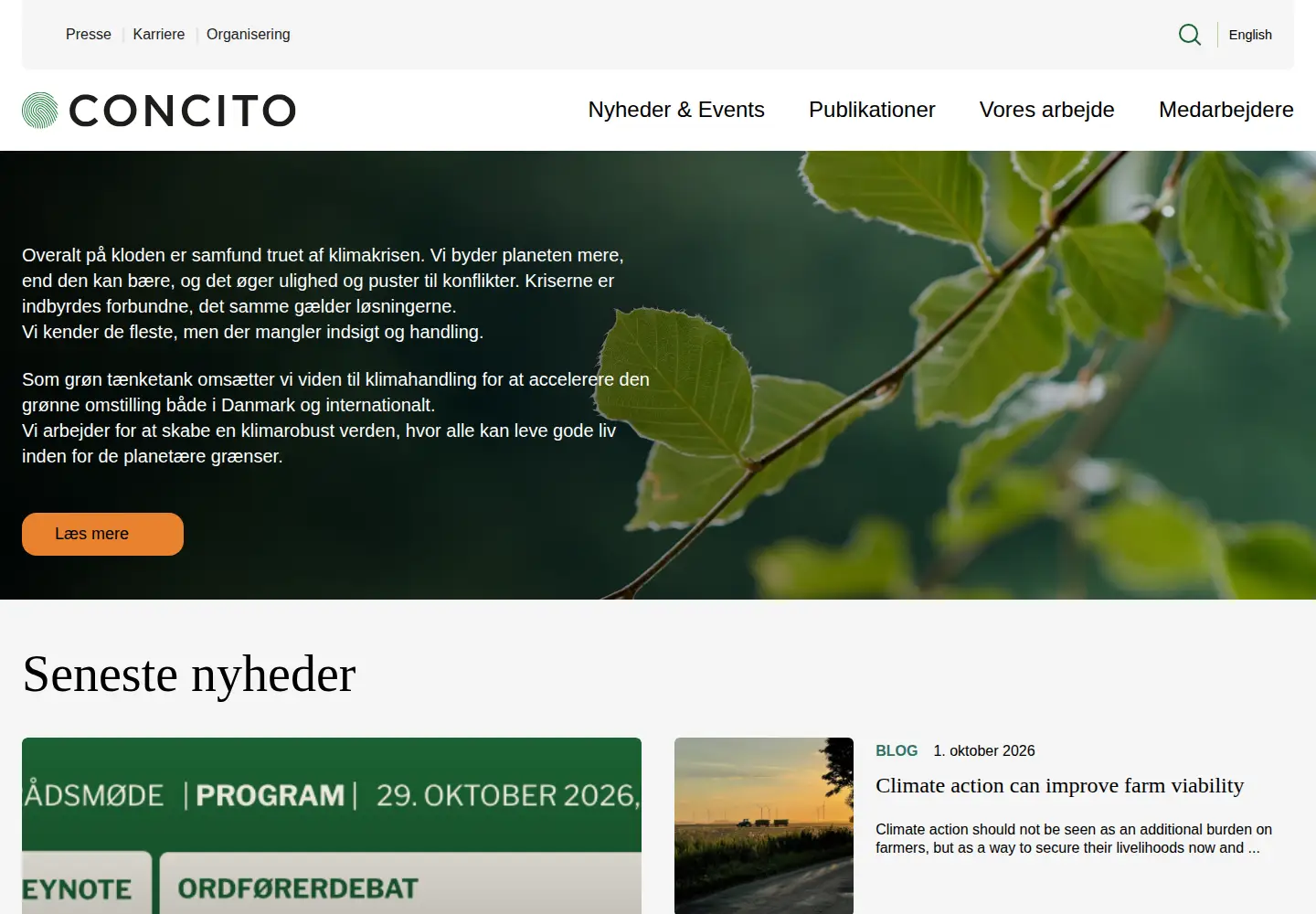 Screenshot of concito.dk